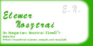 elemer nosztrai business card